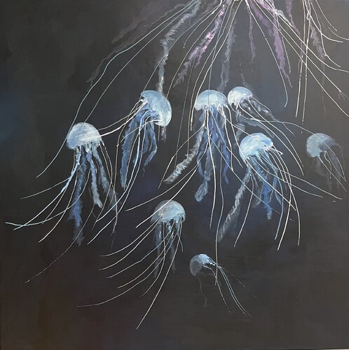 The jellyfish no.1 di Margo Kirago, Pittura in vendita su Singulart