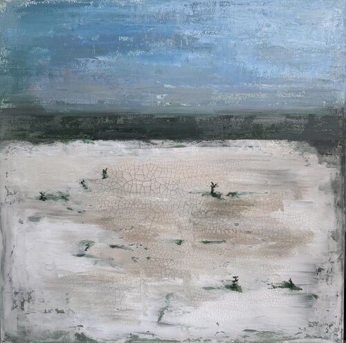 The green horizon di Margo Kirago, Pittura in vendita su Singulart