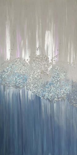 Frozen hydrangeas by Margo Kirago, Painting for Sale on Singulart