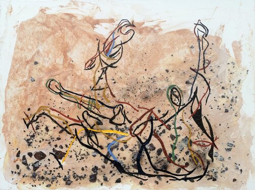 I 111 - Falling Horse van Uli Lächelt, Schilderij te koop op Singulart