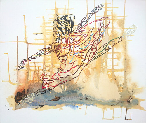 XXIII 21 - Ballerina van Uli Lächelt, Schilderij te koop op Singulart