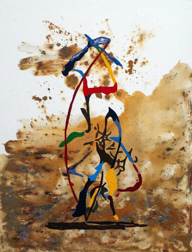 XX 34 - A boy lets fly his kite van Uli Lächelt, Schilderij te koop op Singulart
