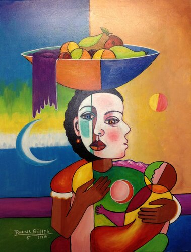 Porteuse de Fruit von Raoul Gilles, Malerei kaufen auf Singulart