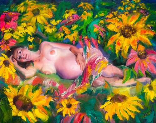 Lara With Wildflowers Wesley Cabral