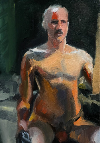 Self Portrait Study par Wesley Cabral, Peinture en vente sur Singulart
