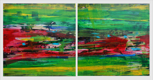 Doppelbild "fließendes Rot" by Anton Amort, Other Media for Sale on Singulart