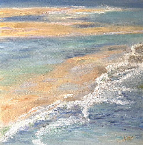 Ocean Waves 1 van Masha Voronovskaya, Schilderij te koop op Singulart