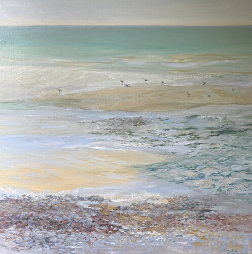 Turquoise Ocean. Normandy van Masha Voronovskaya, Schilderij te koop op Singulart