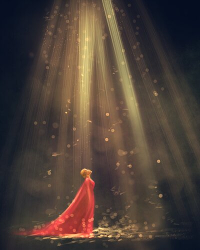 The Arrival – Digital Art | Feminine Light & Presence Instant Download #1 of the collection "She is the Gift" van Anastasia Kokler, Digitaal te koop op Singulart