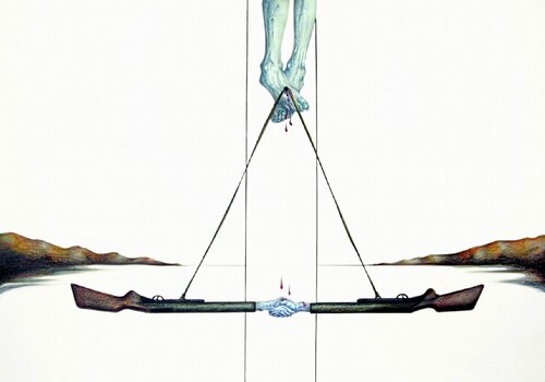 La Pace (originale) di Giuseppe Pitruzzello, Disegno in vendita su Singulart