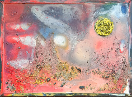 "Weltenbrand 24.Februar 2022" opus 1382-59-81 van Matthias Hürten, Schilderij te koop op Singulart