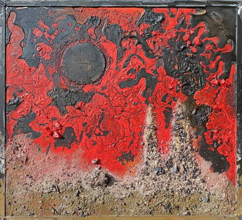 "Weltenbrand 24. Februr 2022" opus 1385-70-75 by Matthias Hürten, Painting for Sale on Singulart