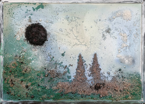 "Weltenbrand 24. Februr 2022" opus 1387-61-86 van Matthias Hürten, Schilderij te koop op Singulart