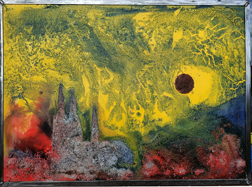 Der Dom zu Köln zu Zeiten des Weltenbrandes   opus 1396-98-71 par Matthias Hürten, Peinture en vente sur Singulart