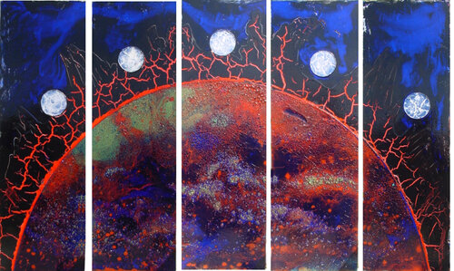 opus-1200-1204 "Pentaptychon" verkauft par Matthias Hürten, Peinture en vente sur Singulart