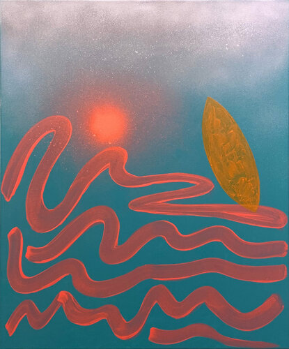 Surf on me de Karin Teren Langová, Pintura a la venta en Singulart
