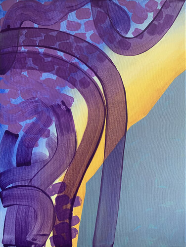 Violet shadows di Karin Teren Langová, Pittura in vendita su Singulart