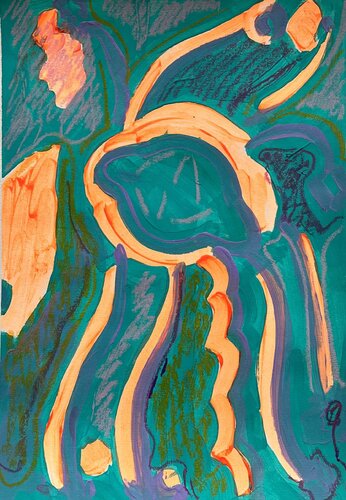 Neon ufo par Karin Teren Langová, Peinture en vente sur Singulart