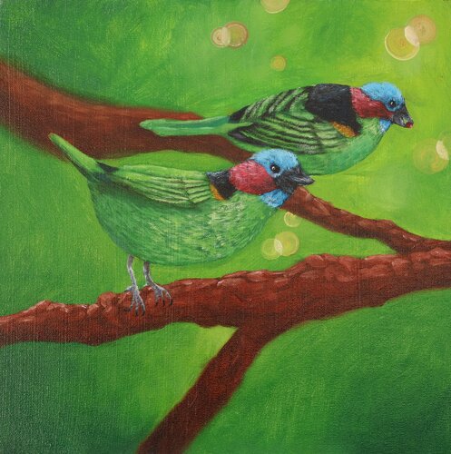 Saíra-Militar by Bruna Carvalho da Silva, Painting for Sale on Singulart