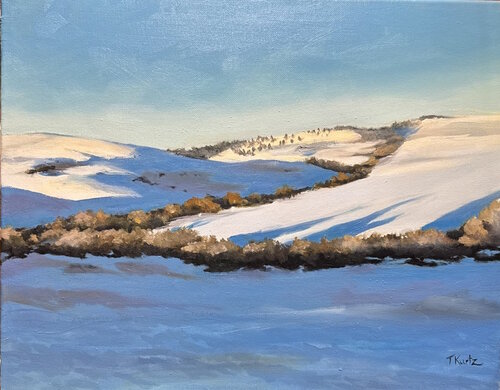 Blues of Winter by T Kurtz, Painting for Sale on Singulart
