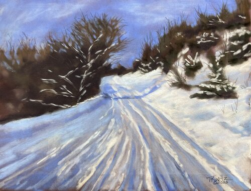 Snow in the Mountains by T Kurtz, Painting for Sale on Singulart