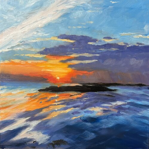 Sea Meets the Sky by T Kurtz, Painting for Sale on Singulart