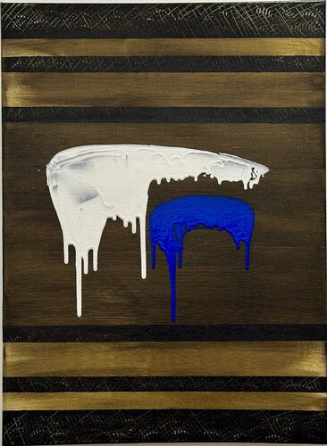 SOGLIA III - Bianco e blu von Cosmo Ucciferri, Malerei kaufen auf Singulart