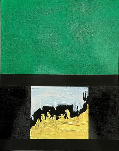 SOGLIA DEL COLORE III - VERDE van Cosmo Ucciferri, Schilderij te koop op Singulart