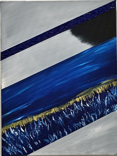 ARCHITETTURA DEL PAESAGGIO - VARIANTE BLU by Cosmo Ucciferri, Painting for Sale on Singulart