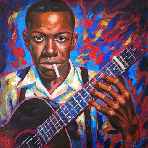 Crossroad Blues von Ettore Bechis, Malerei kaufen auf Singulart