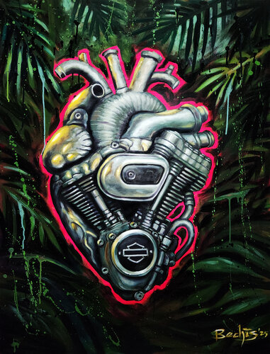 IRON HEART van Ettore Bechis, Schilderij te koop op Singulart