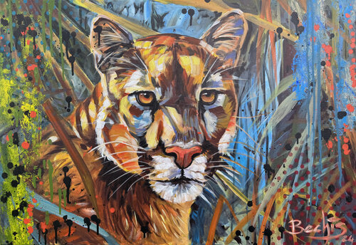 Eyes of the Glades von Ettore Bechis, Malerei kaufen auf Singulart