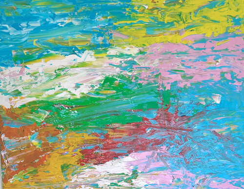 LA  RIVIERA di Maryse BLANC, Pittura in vendita su Singulart