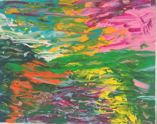LA COULEE VERTE van Maryse BLANC, Schilderij te koop op Singulart
