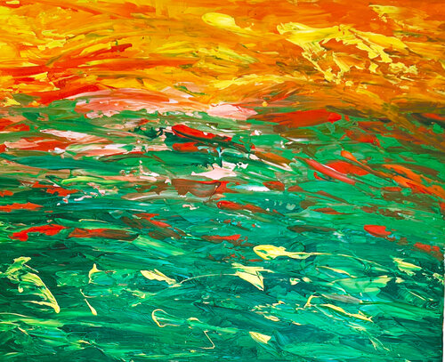 SOLEIL COUCHANT di Maryse BLANC, Pittura in vendita su Singulart