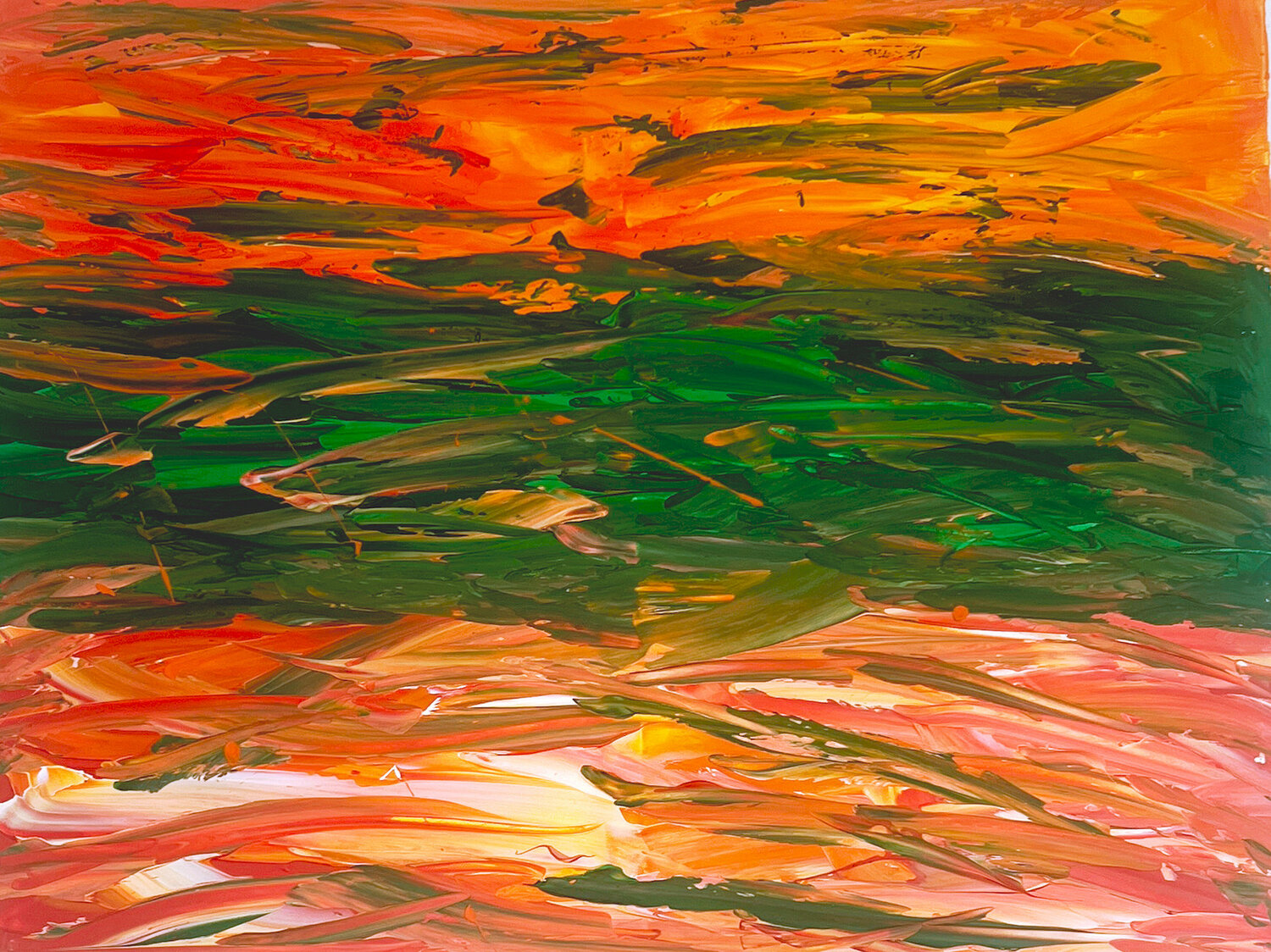 AURORE BOREALE Maryse BLANC Pintura original en venta