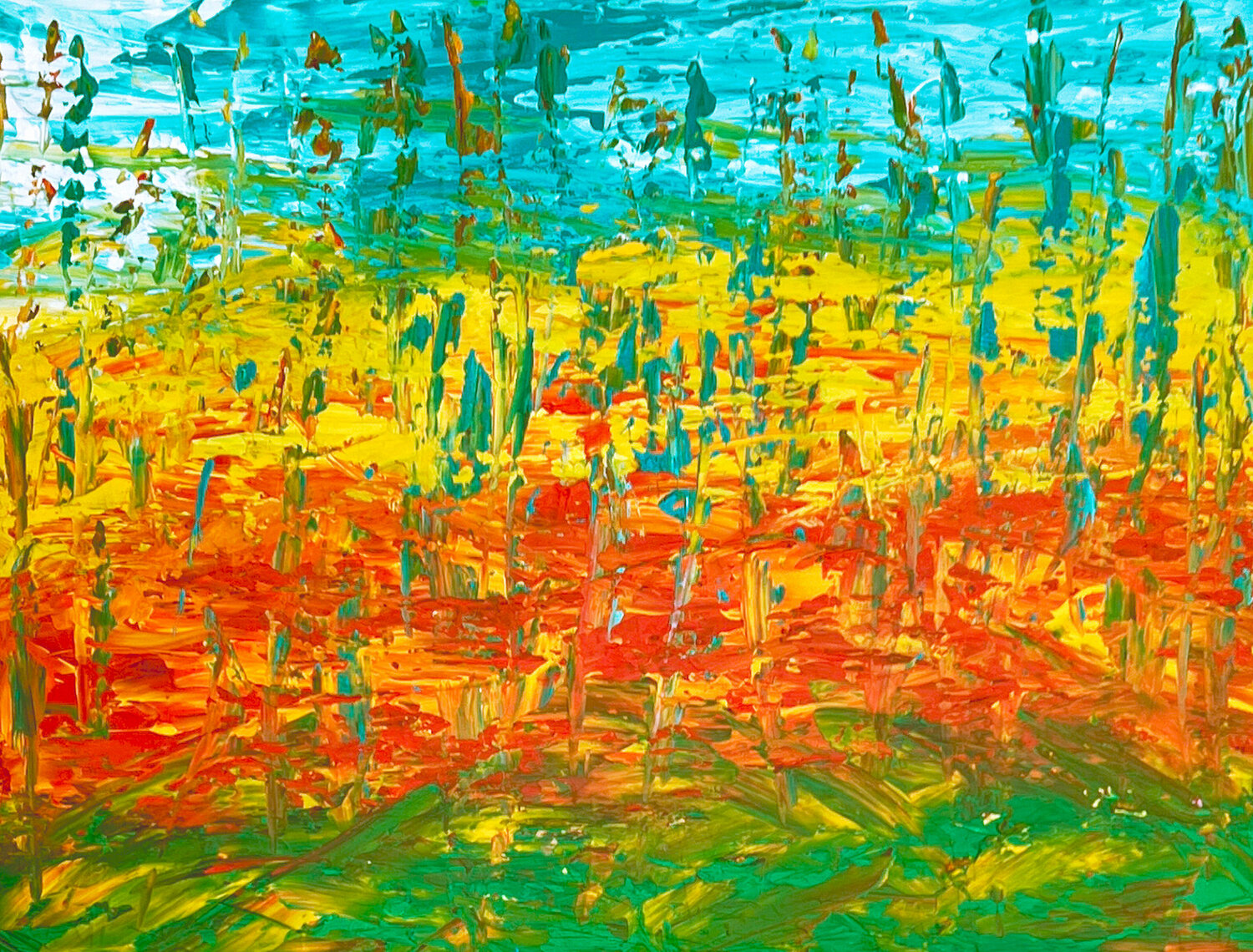 LA NATURE LIBRE Maryse BLANC Original painting for sale