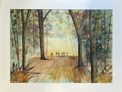 Paseo por el bosque von Alberto Piret, Werk auf Papier kaufen auf Singulart