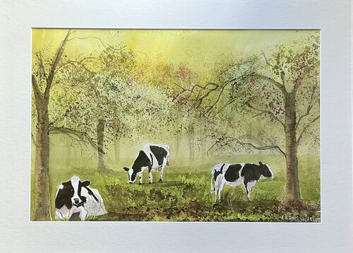 Un dia cualquiera en un prado de Galicia von Alberto Piret, Werk auf Papier kaufen auf Singulart