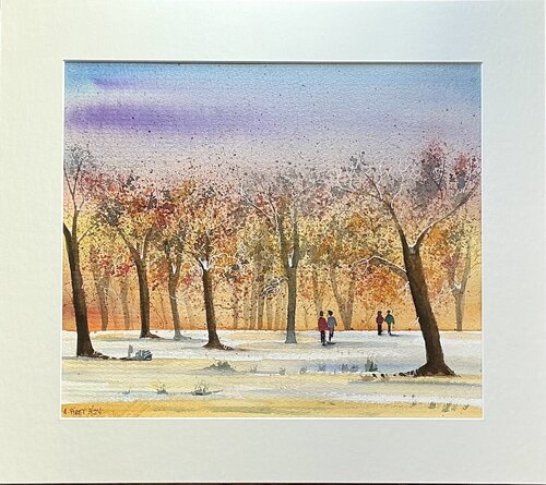 Paisaje de invierno von Alberto Piret, Werk auf Papier kaufen auf Singulart