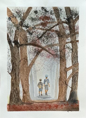 Un paseo por el parque von Alberto Piret, Werk auf Papier kaufen auf Singulart