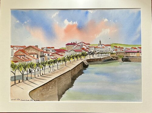 A Coruña en 1883 Calle linares Rivas von Alberto Piret, Werk auf Papier kaufen auf Singulart