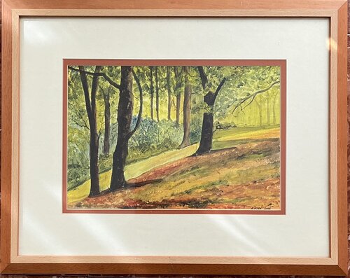 Paisaje en acrílico by Alberto Piret, Work on Paper for Sale on Singulart