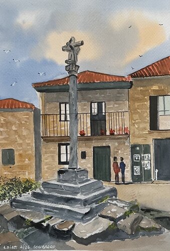 COMBARRO - GALICIA de Alberto Piret, Obra en papel a la venta en Singulart