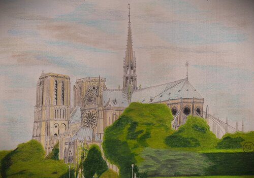 Notre-Dame de Paris di Pierre Bayet, Disegno in vendita su Singulart
