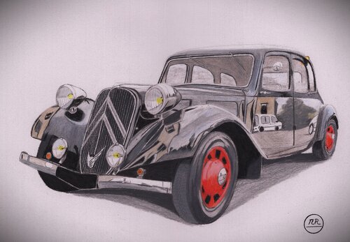 La Traction Avant. di Pierre Bayet, Disegno in vendita su Singulart