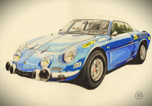 Renault Alpine A110 von Pierre Bayet, Zeichnungen kaufen auf Singulart
