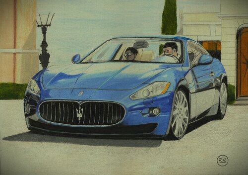 Maserati GranTurismo à Monaco von Pierre Bayet, Zeichnungen kaufen auf Singulart