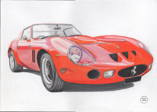 Ferrari 250 GTO von Pierre Bayet, Zeichnungen kaufen auf Singulart