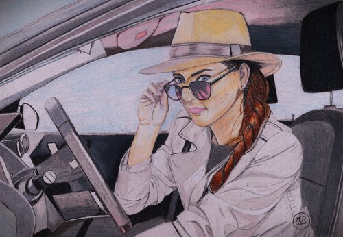 Lunettes au volant von Pierre Bayet, Zeichnungen kaufen auf Singulart